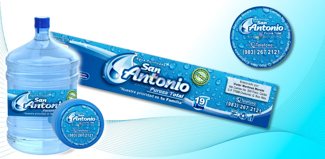 Etiquetas Agua San Antonio