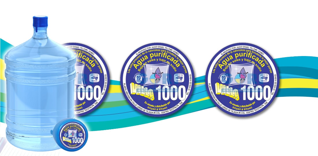 Etiqueta autoadherible Agua Villa 1000