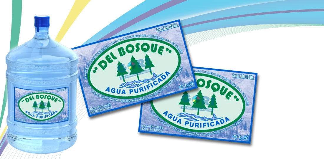 Etiqueta autoadherible Agua del Bosque