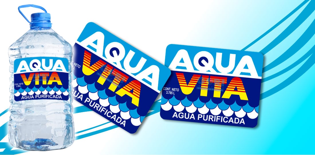 Etiqueta autoadherible Aqua Vita