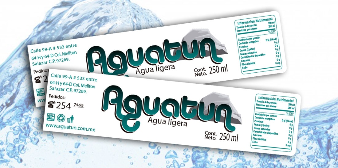 Etiqueta Autoadherible Aguatun