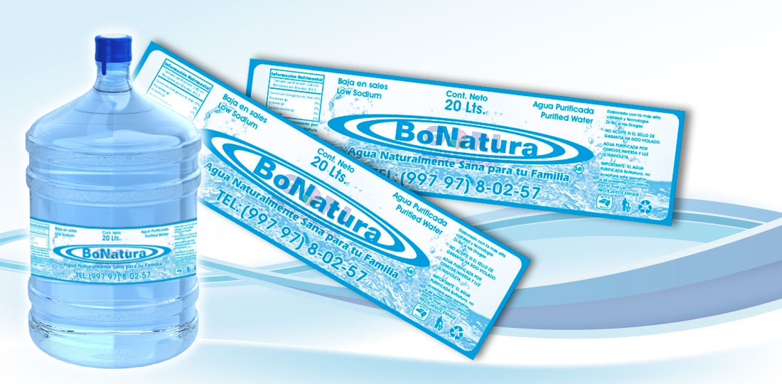 Etiqueta autoadherible Agua Bonatura