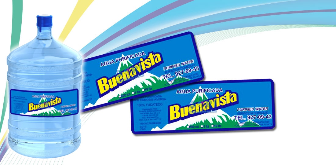 Etiqueta autoadherible Agua Buenavista