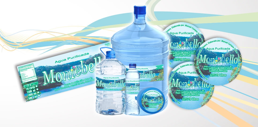 Etiqueta autoadherible Agua Montebello