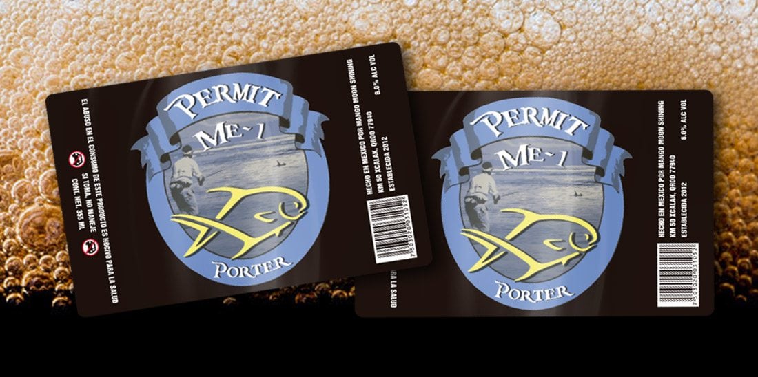 Etiqueta autoadherible Cerveza Permit
