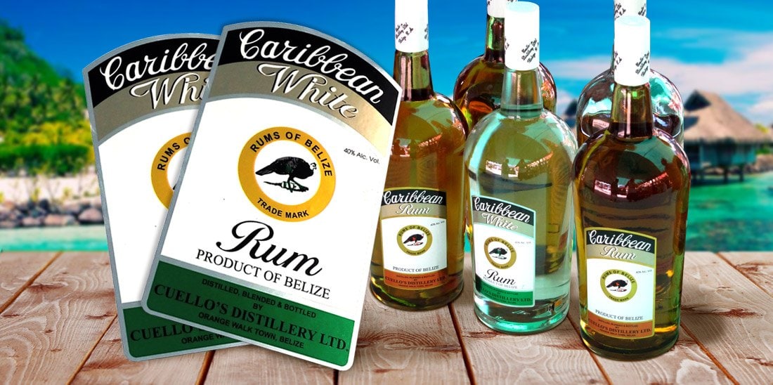 Etiquetas autoadheribles Caribbean Rum