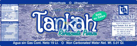 Etiqueta autoadherible Agua Tankah