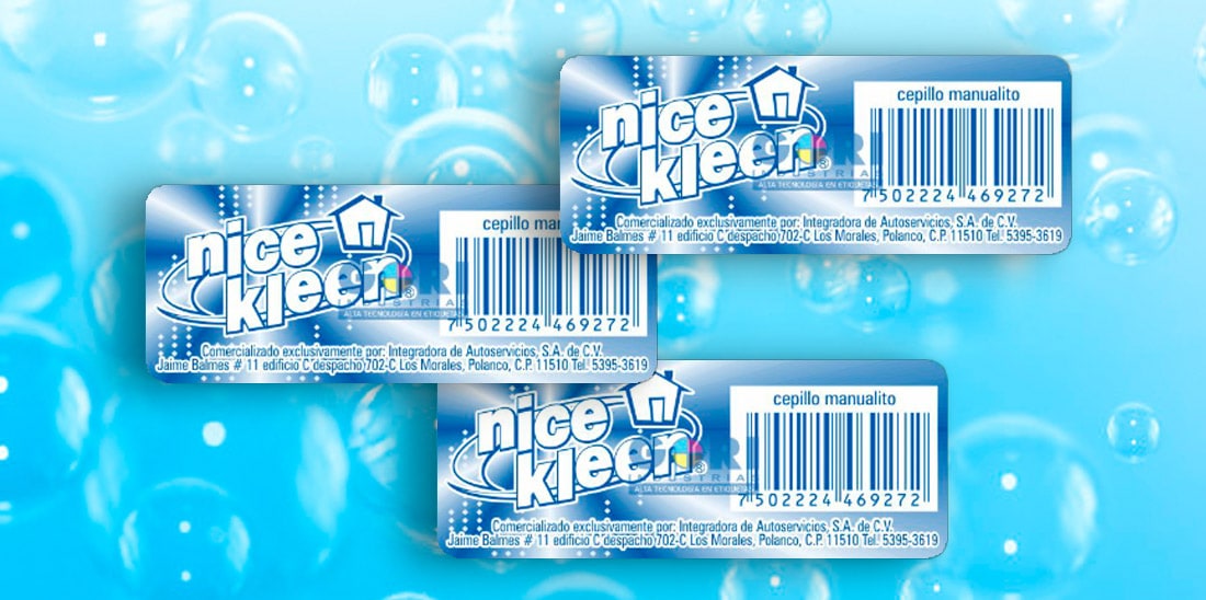 Nice Kleen etiquetas autoadheribles
