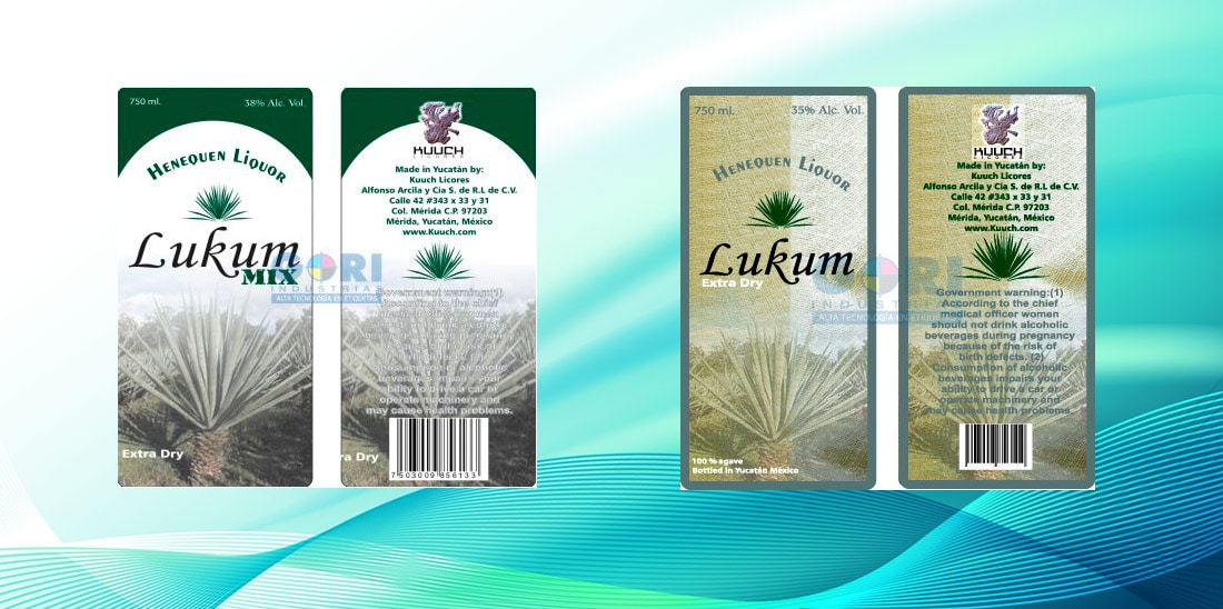 Kuuch Licores etiquetas autoadheribles