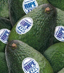 Etiquetas autoadhesivas para aguacates