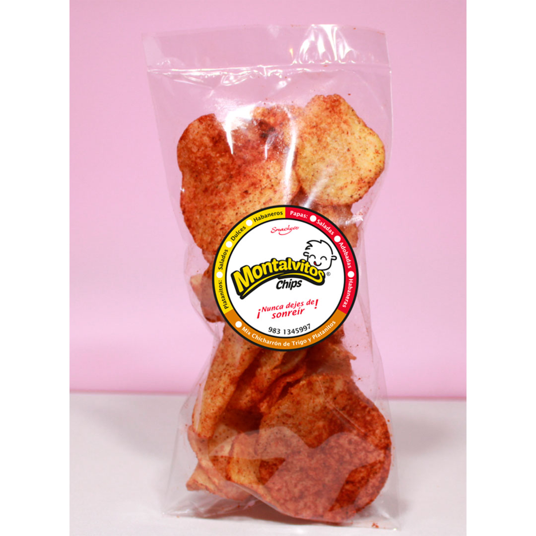 Montalvo Chips, Diseño y Fabricación de Etiquetas Autoadhesivas